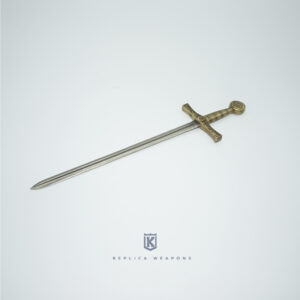 Abre cartas replica de espada excalibur con empuñadura dorada 25 cm