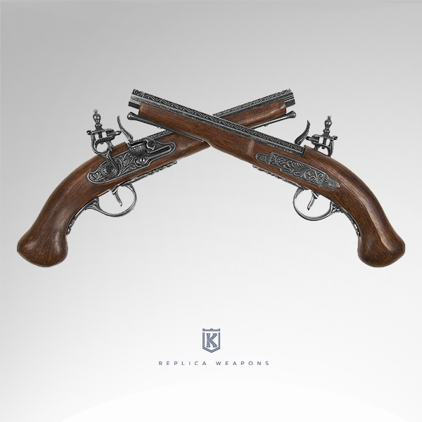 pistola de chispa corta del siglo XVIII kolser