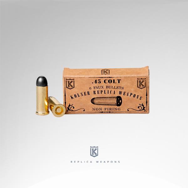 Caja marrón de munición de imitación del calibre .45 para Colt