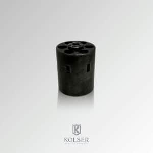Tambor extra para la réplica Remington 1858 acabado negro envejecido, adaptado para cartuchos metálicos, permite alojar balas de imitación adaptadas para fulminantes diseñadas por Kolser