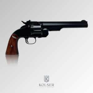 Réplica del revolver Schofield Smith and Wesson Modelo 3 de Kolser. Acabado en negro, vista perfil derecho.